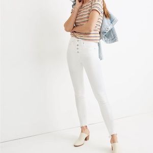 Madewell 10” Skinny High Rise Jeans - White